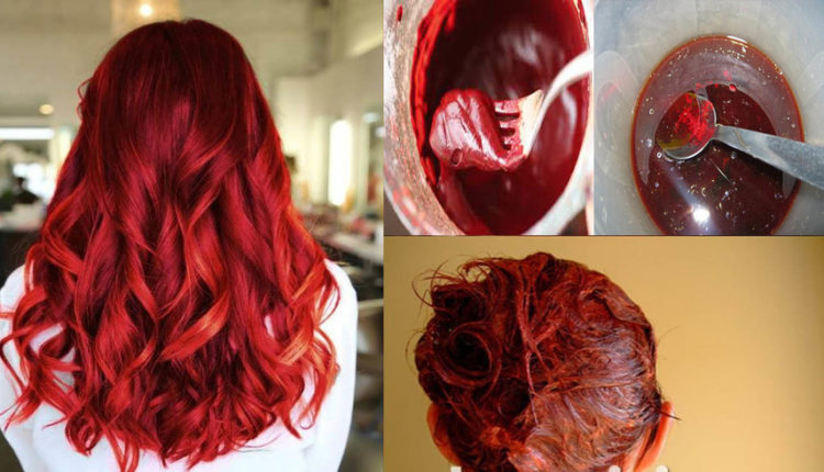 وصفة طبيعية لصباغة الشعر باللون الاحمر الرائع بمكونات بسيطة
