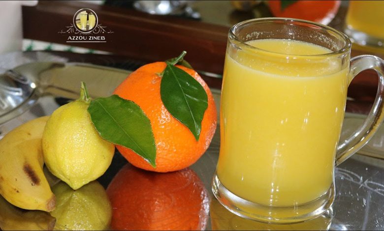 عصير منعش واقتصادي بالبرتقال الليمون والموز